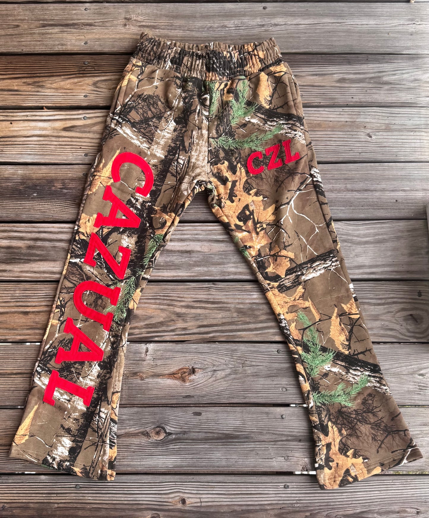 Camo Red Distressed Sweats